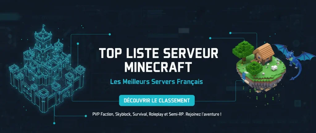 Classement des meilleurs serveurs Minecraft français et multijoueur